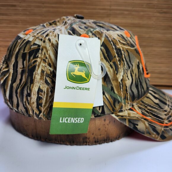 John Deere Camouflage Hat Cap Farm Equipment One Size Snapback Hunting New - Picture 6 of 12